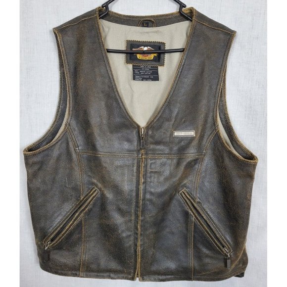 HarleyDavidson Jackets & Coats Harley Davidson Mens Vest L Brown